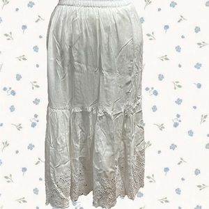 White midi skirt.